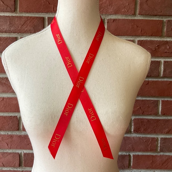 Louis Vuitton Orange Ribbon 38” & Dior Red Ribbon 34” NEW - Picture 3 of 14
